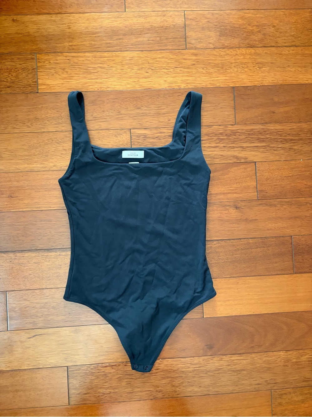 Babaton Black Contour Square Neck Bodysuit